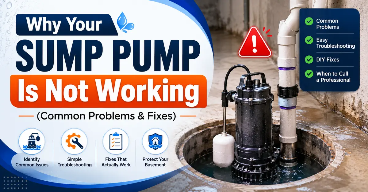 Why Your Sump Pump Isn’t Working (Common Problems & Fixes)